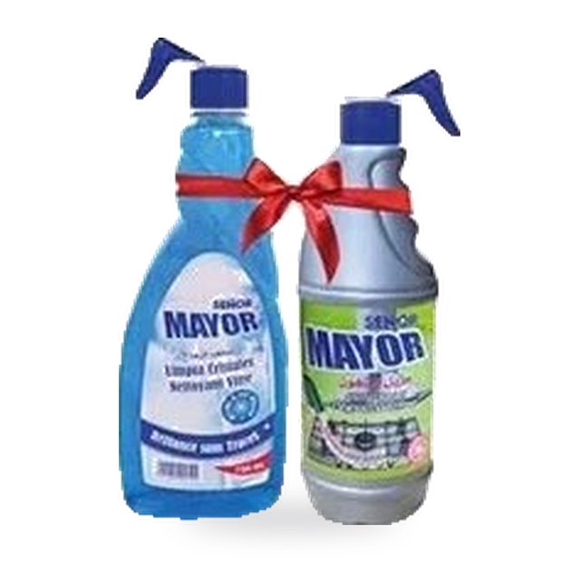 Duo nettoyant vitre et dégraissant Mayor – Lot de 2 x 750ml