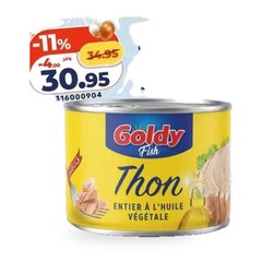 Thon entier à l’huile végétale Goldy – 400g