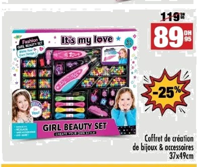 Coffret de création de bijoux & accessoires It’s my love – 37x49cm