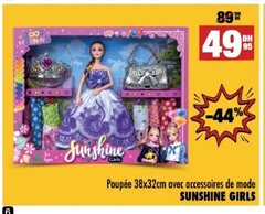 Poupée Sunshine Girls avec accessoires de mode – 38x32cm