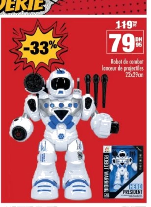 Robot de combat lanceur de projectiles – 22x29cm
