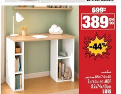 Bureau en MDF Luis – 85x74x40cm