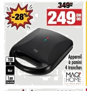 Appareil à panini Maci Home – 4 tranches