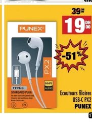 Écouteurs filaires USB-C PX2 – PUNEX