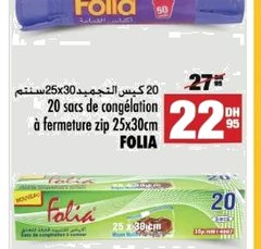 Sacs de congélation à fermeture zip 25x30cm – Lot de 20