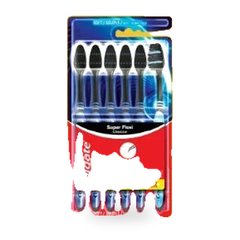 Brosses à dents Colgate Super Flexi Charcoal – Lot de 6