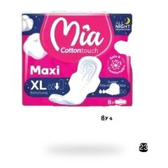 Serviettes hygiéniques Mia Maxi XL – Lot de 8 unités
