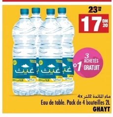Eau de table Ghayt – Lot de 4 x 2 L