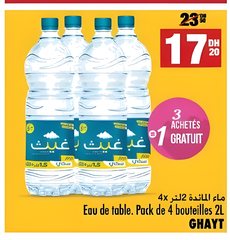 Eau de table Ghayt – Lot de 4 x 2 L