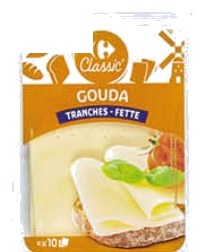 Fromage Gouda en tranches Carrefour 200g x 10