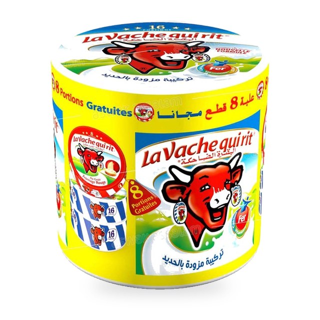 FROMAGE FONDU 16 STANDARD*2 + 8P CREME ROUGE LA VACHE QUI RIT