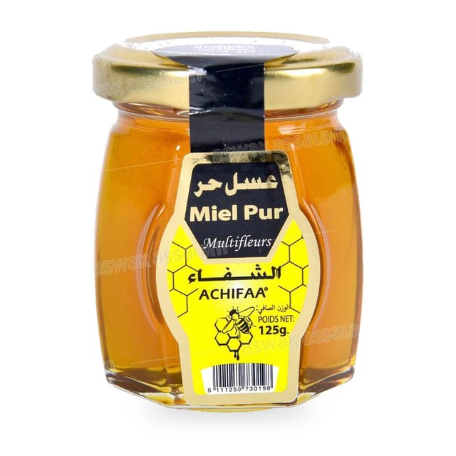 MIEL PUR MULTIFLEURS BOCAL VERRE 125G ACHIFAA
