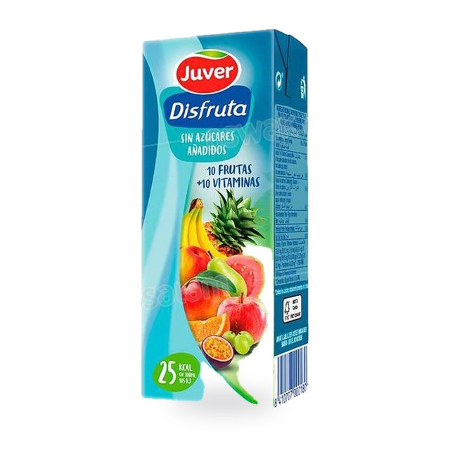 NECTAR 10 FRUITS + 10 VITAMINES SANS SUCRE 200ML JUVER DISFRUTA