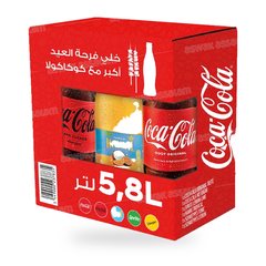 PACK MIXTE DE 6 BOISSONS GAZEUSES 5,8L HAWAI-COCA COLA-SPRITE-SCHWEPPES