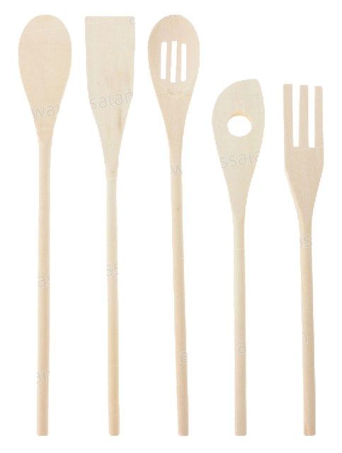 SET DE 5 USTENSILES DE CUISINE EN BOIS