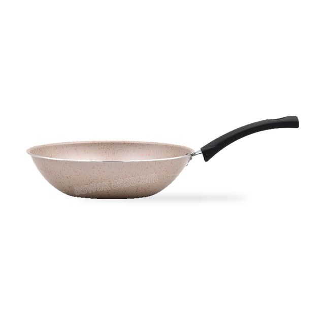 WOK REVETEMENT EN GRANITE 26CM PERLE