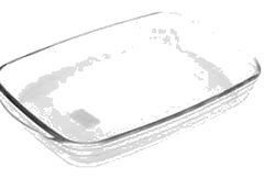 Plat rectangulaire carré en verre 35x22cm Carrefour