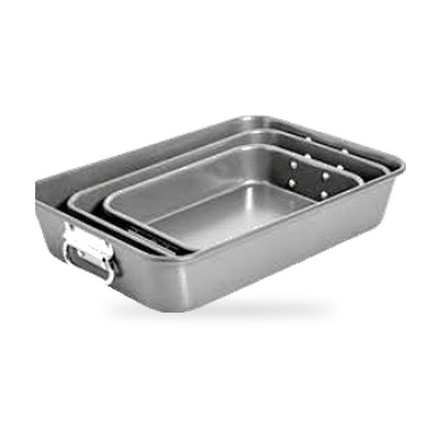 Set de plats à four en inox 2lcm 24x6cm 40x28cm 3 pièces Carrefour