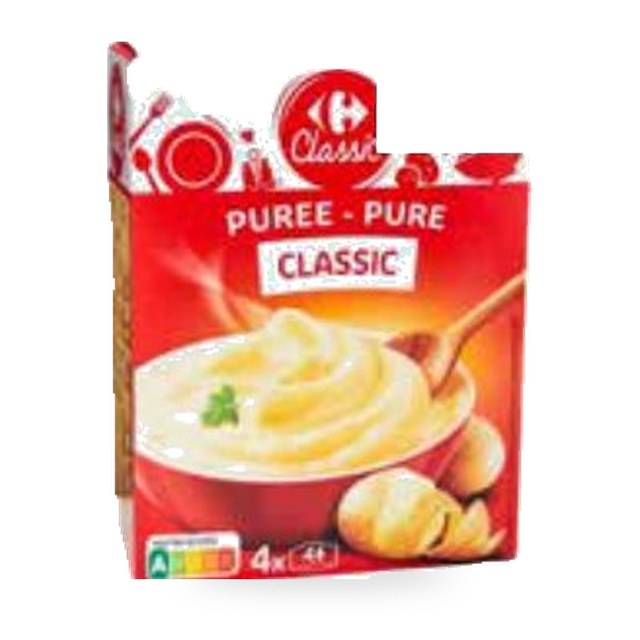 Purée nature Carrefour 125g x 4