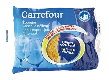 Tampon Éponge Vaisselle Delicate Carrefour 2 unités