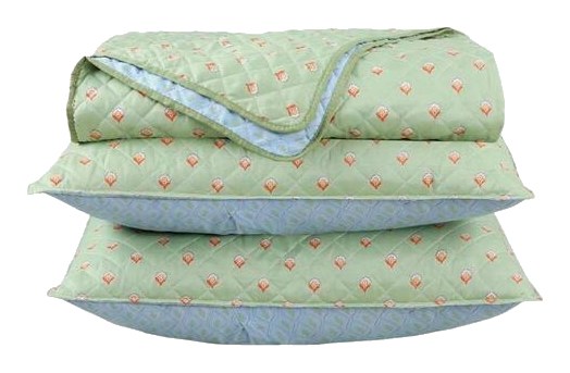 Quilt Décoratif en Vert et Bleu 240x220cm