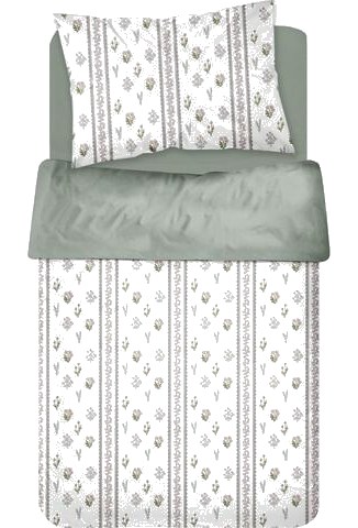 Set de Draps Microfibre Beige Fleur Kasa 160x270cm