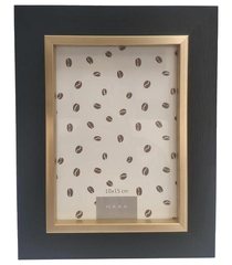 Cadre Photo Noir Bordure Dorée Kasa 10x15cm
