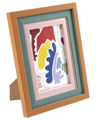 Cadre Décoratif Marron et Vert Kasa 10x15cm