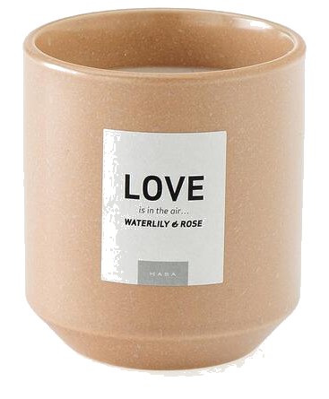 Bougie à Couvercle Love Nénuphar Rose Kasa 220 g