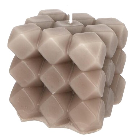Bougie Carrée Décorative Marron Kasa 5,5cm