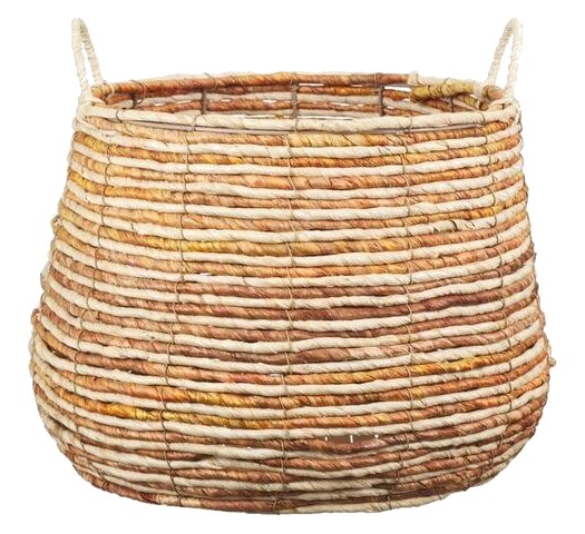Panier avec Anses en Métal et Pelures de Maïs Kasa 33x40cm