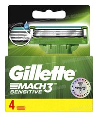 Recharges de lames de rasoir Mach3 Sensitive Gillette 4 unités