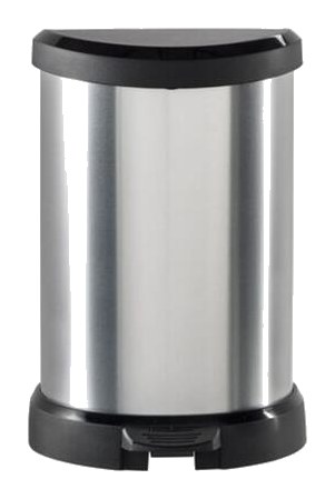 Poubelle à Pédale Deco Argenté Curver 15 L