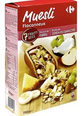 25 uesli floconneux aux 7 fruits secs Carrefour 750 g