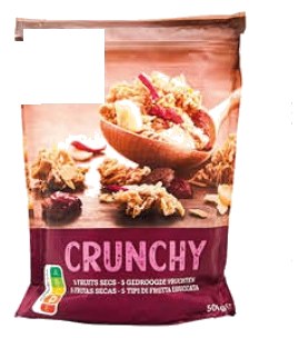 Muesli crunchy S fruits secs Carrefour 500g