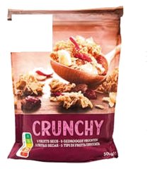 Muesli crunchy S fruits secs Carrefour 500g