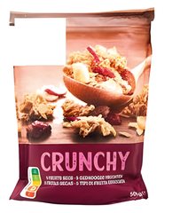 Muesli crunchy S fruits secs Carrefour 500 g