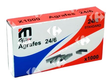 Boîte Agrafe 24/6 Standard M Office 1000 unités