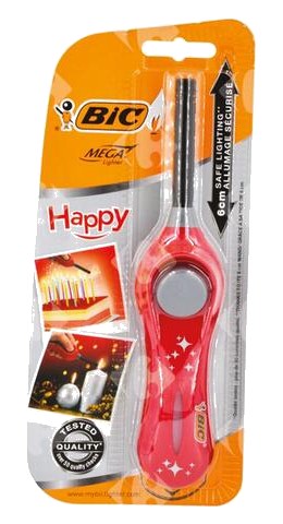 Briquet Allume Feu Blister Happy Bic