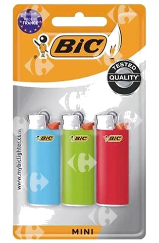 Mini Briquet Pierre J5 Blister Bic 3 unités