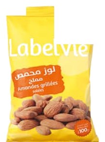 Amandes entœres grillées salées LabelVie 100g