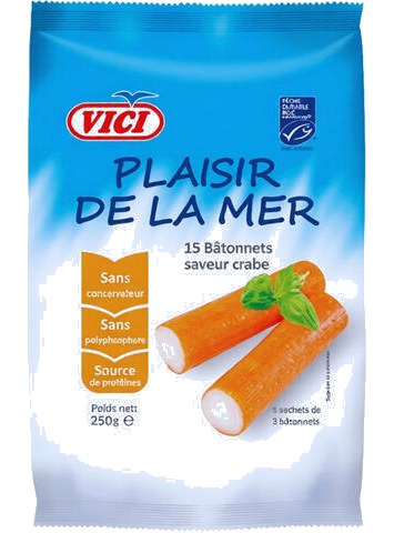 Bâtonnets de Surimi Saveur Crabe Vici 250 g