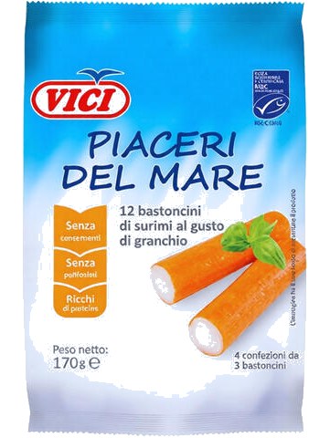 Bâtonnets de Surimi Saveur Crabe Vici 170 g