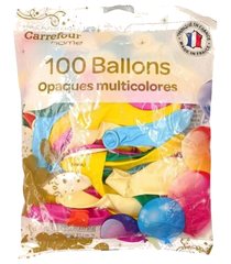Ballons Multicolores Carrefour Home 100 unités