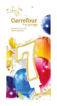 Bougie d'Anniversaire Chiffre 7 Carrefour Home 1 unité