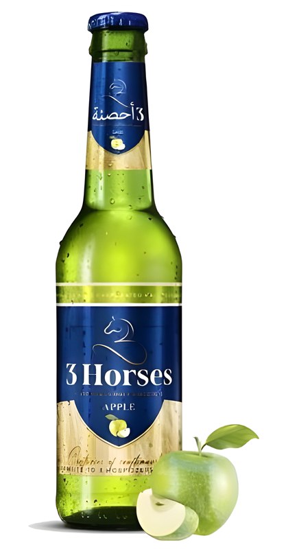Bière Sans Alcool Pomme Three Horses 33 cl