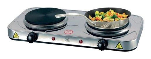 Réchaud Électrique 2 Feux en Inox Magi Home