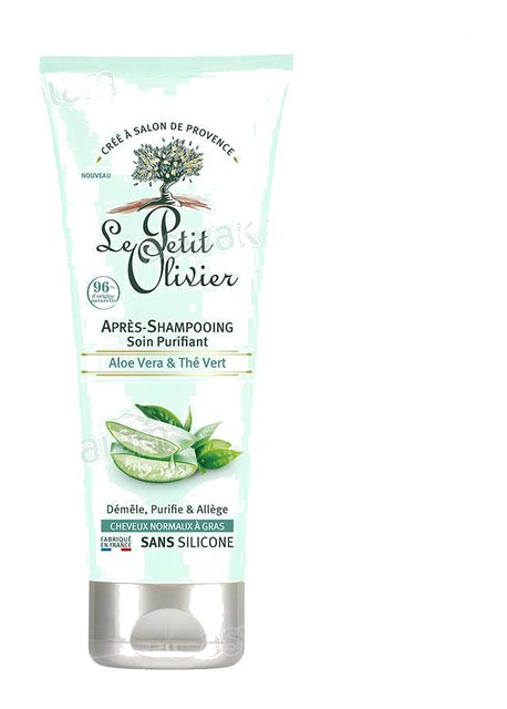 Après-shampooing purifiant Aloe Vera Thé Vert Le Petit Olivier 200ml