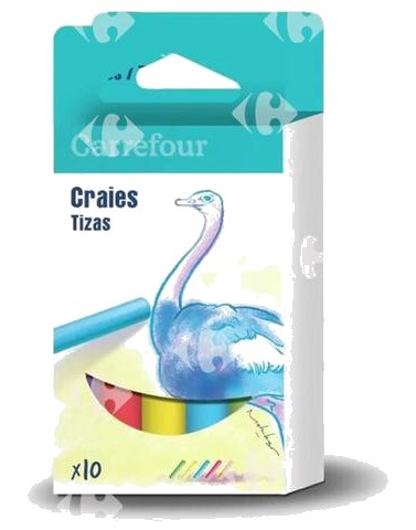 Boîte de Craies Couleurs Carrefour 10 unités