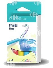 Boîte de Craies Couleurs Carrefour 10 unités